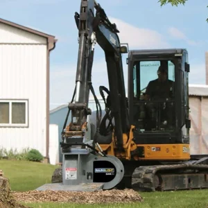 Dessoucheuse montée sur excavatrice  (12 à 25 GPM hydraulique) / Fabriqué au Canada